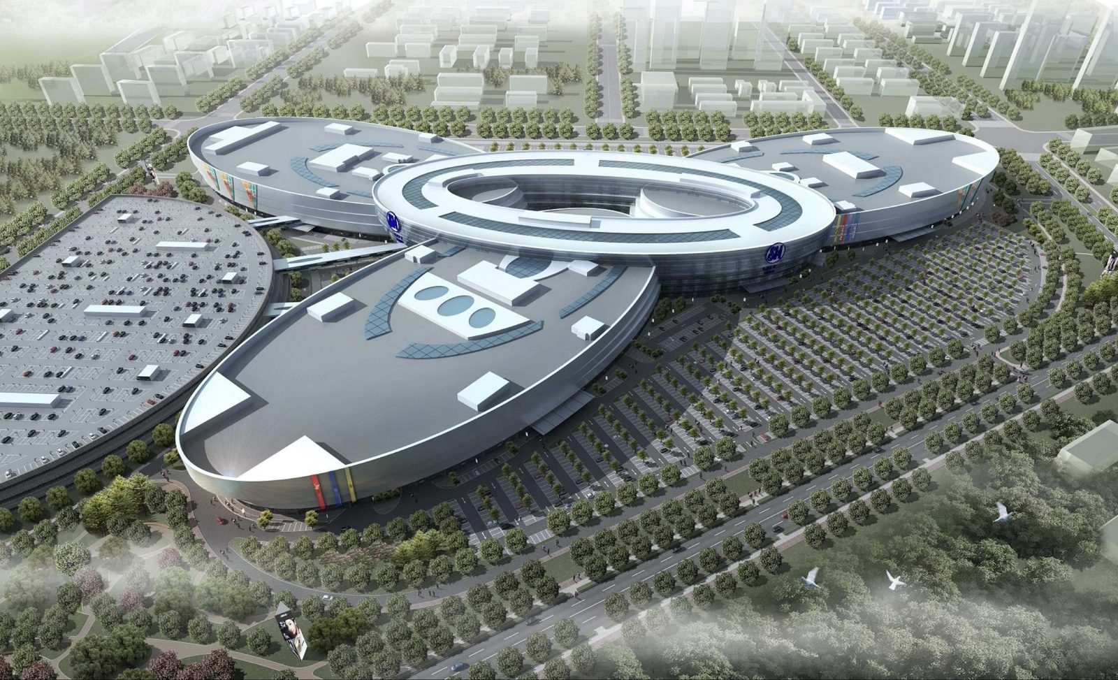 天津SM城市广场建筑群鸟瞰——全球最大相变储能供暖项目所在地